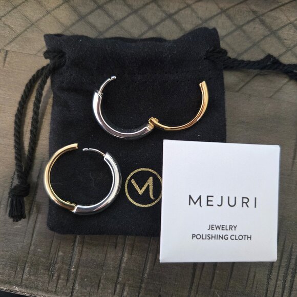 MEJURI Large Tube Hoops - Picture 1 of 4